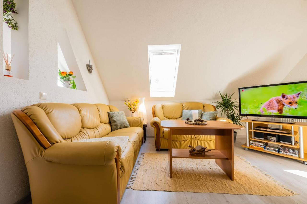 Waldblickwohnung Mit Schoener Terrasse Und Kamin Sebnitz Eksteriør bilde